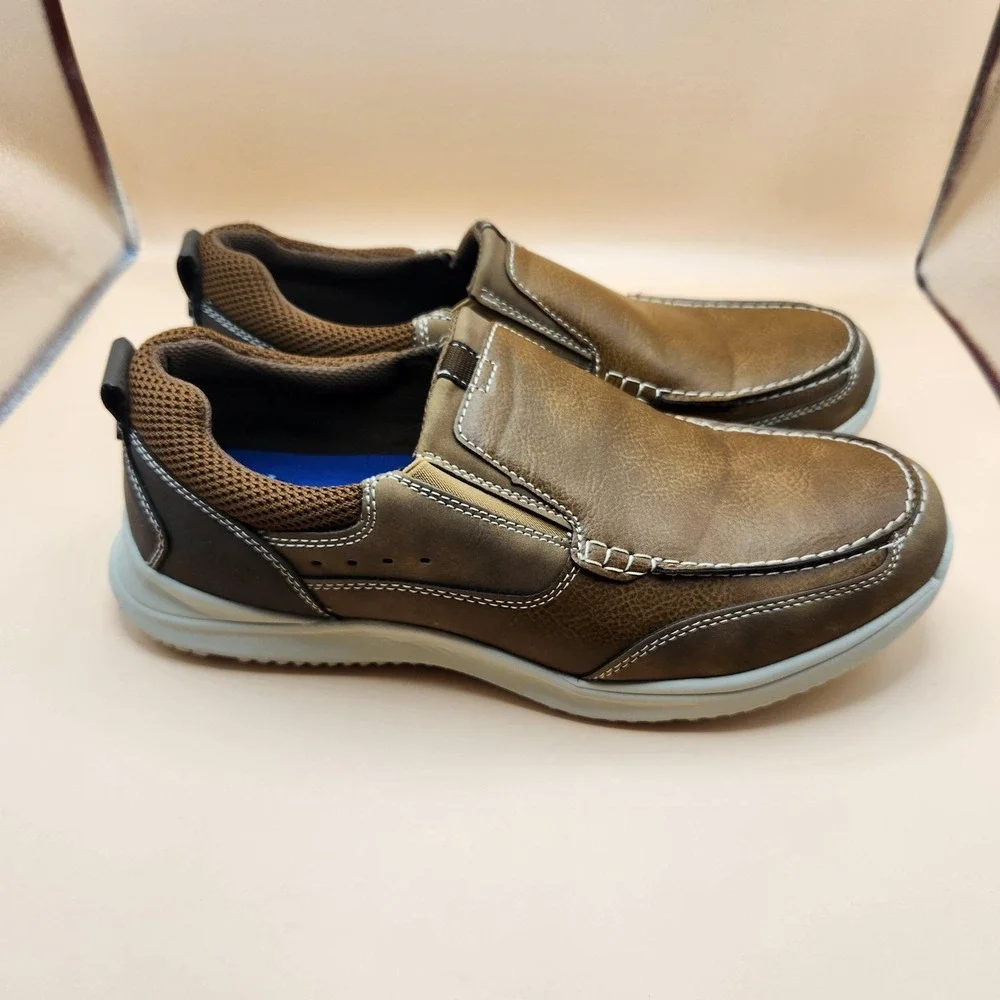 Nunn Bush Comfort Gel Loafer Shoes Mens Size 11 Brown Slip On Walking Casual